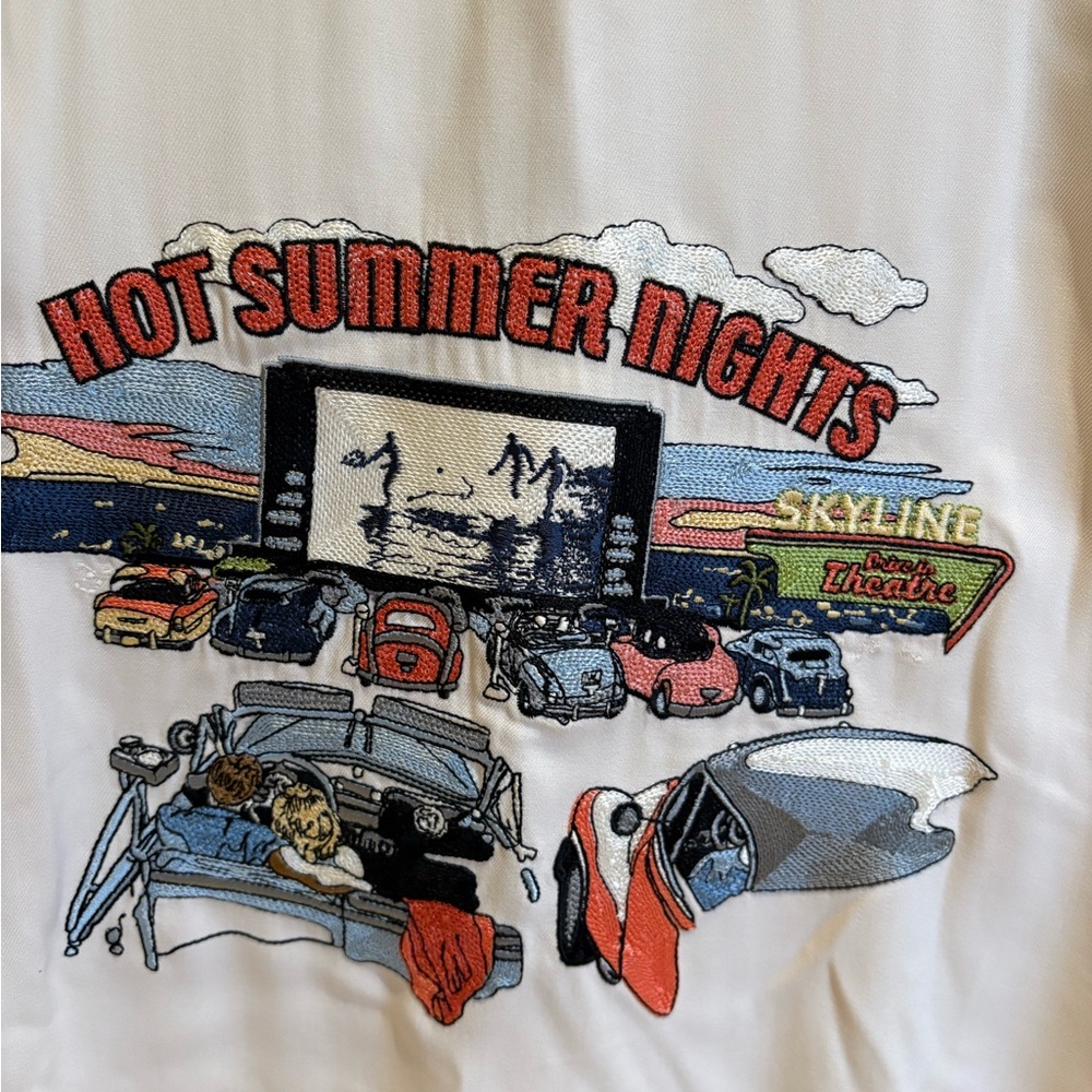 Nat Nast Embroidered Silk Luxury Originals Shirt Hot Summer Night